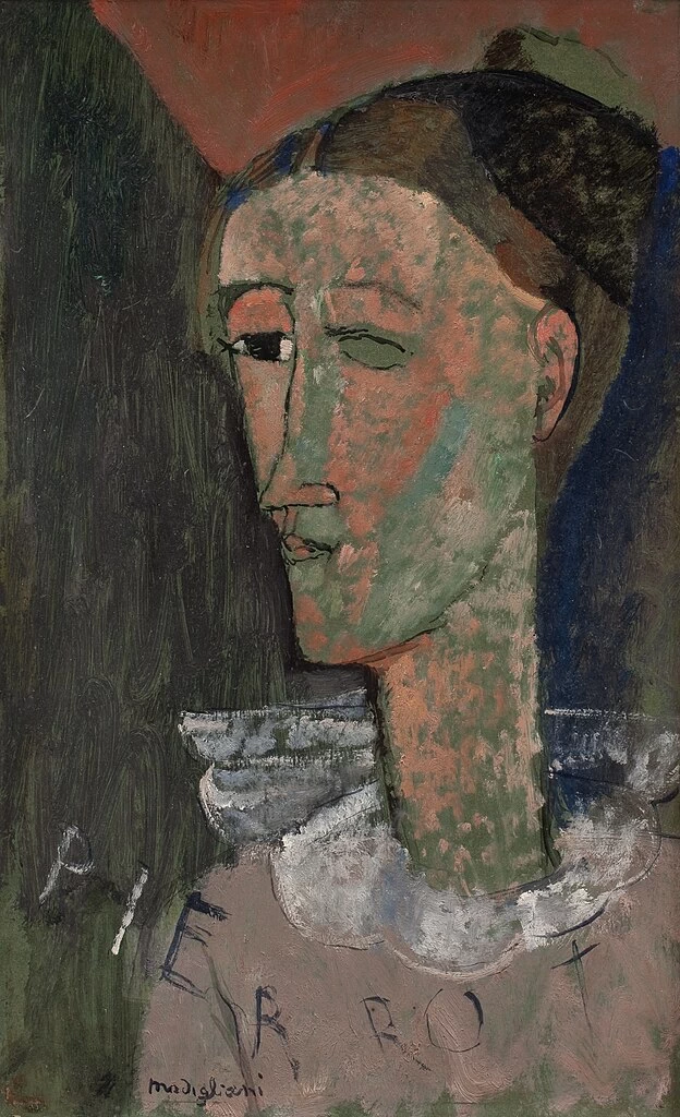 Amedeo Modigliani - Autoritratto come Pierrot, 1915, Statens Museum for Kunst